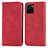 Leather Case Stands Flip Cover Holder S04D for Vivo Y01A Red