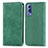 Leather Case Stands Flip Cover Holder S04D for Vivo Y52 5G Green