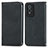 Leather Case Stands Flip Cover Holder S04D for Vivo Y74s 5G Black