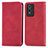 Leather Case Stands Flip Cover Holder S04D for Vivo Y74s 5G Red