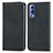 Leather Case Stands Flip Cover Holder S04D for Vivo Y75s 5G Black