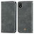 Leather Case Stands Flip Cover Holder S04D for Wiko Y61 Gray