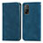 Leather Case Stands Flip Cover Holder S04D for Xiaomi Mi 10T Pro 5G Blue
