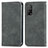Leather Case Stands Flip Cover Holder S04D for Xiaomi Mi 10T Pro 5G Gray