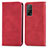 Leather Case Stands Flip Cover Holder S04D for Xiaomi Mi 10T Pro 5G Red