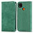 Leather Case Stands Flip Cover Holder S04D for Xiaomi POCO C3 Green