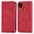 Leather Case Stands Flip Cover Holder S04D for Xiaomi POCO C3 Red