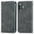 Leather Case Stands Flip Cover Holder S04D for Xiaomi Poco F3 GT 5G Gray