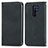 Leather Case Stands Flip Cover Holder S04D for Xiaomi Poco M2 Black