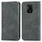 Leather Case Stands Flip Cover Holder S04D for Xiaomi Poco M2 Pro Gray