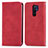 Leather Case Stands Flip Cover Holder S04D for Xiaomi Poco M2 Red