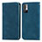 Leather Case Stands Flip Cover Holder S04D for Xiaomi POCO M3 Pro 5G Blue