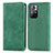 Leather Case Stands Flip Cover Holder S04D for Xiaomi Poco M4 Pro 5G Green