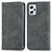 Leather Case Stands Flip Cover Holder S04D for Xiaomi Poco X4 GT 5G Gray