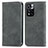 Leather Case Stands Flip Cover Holder S04D for Xiaomi Poco X4 NFC Gray