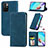 Leather Case Stands Flip Cover Holder S04D for Xiaomi Redmi 10 (2022)