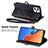 Leather Case Stands Flip Cover Holder S04D for Xiaomi Redmi 12 4G