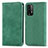 Leather Case Stands Flip Cover Holder S04D for Xiaomi Redmi 9 Power Green