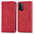 Leather Case Stands Flip Cover Holder S04D for Xiaomi Redmi 9T 4G Red