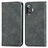 Leather Case Stands Flip Cover Holder S04D for Xiaomi Redmi K40 Gaming 5G Gray