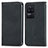 Leather Case Stands Flip Cover Holder S04D for Xiaomi Redmi K40S 5G Black