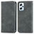 Leather Case Stands Flip Cover Holder S04D for Xiaomi Redmi K50i 5G Gray