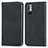 Leather Case Stands Flip Cover Holder S04D for Xiaomi Redmi Note 10 5G Black