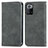 Leather Case Stands Flip Cover Holder S04D for Xiaomi Redmi Note 10 Pro 5G Gray