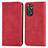 Leather Case Stands Flip Cover Holder S04D for Xiaomi Redmi Note 11 4G (2022) Red