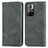 Leather Case Stands Flip Cover Holder S04D for Xiaomi Redmi Note 11 5G Gray