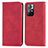 Leather Case Stands Flip Cover Holder S04D for Xiaomi Redmi Note 11 5G Red