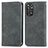 Leather Case Stands Flip Cover Holder S04D for Xiaomi Redmi Note 11 Pro 4G Gray