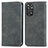 Leather Case Stands Flip Cover Holder S04D for Xiaomi Redmi Note 11 Pro 5G Gray