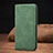 Leather Case Stands Flip Cover Holder S04D for Xiaomi Redmi Note 9 5G Green