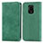 Leather Case Stands Flip Cover Holder S04D for Xiaomi Redmi Note 9 Pro Green