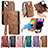 Leather Case Stands Flip Cover Holder S05D for Apple iPhone 15