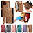 Leather Case Stands Flip Cover Holder S05D for Apple iPhone 15 Pro