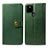 Leather Case Stands Flip Cover Holder S05D for Google Pixel 4a 5G Green