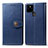 Leather Case Stands Flip Cover Holder S05D for Google Pixel 5 Blue