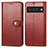 Leather Case Stands Flip Cover Holder S05D for Google Pixel 6 Pro 5G Red