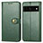 Leather Case Stands Flip Cover Holder S05D for Google Pixel 7 Pro 5G Green