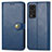 Leather Case Stands Flip Cover Holder S05D for Huawei Honor V40 5G Blue