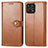 Leather Case Stands Flip Cover Holder S05D for Huawei Honor X30i Brown