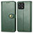 Leather Case Stands Flip Cover Holder S05D for Huawei Honor X30i Green