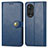 Leather Case Stands Flip Cover Holder S05D for Huawei Nova 9 Pro Blue