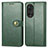 Leather Case Stands Flip Cover Holder S05D for Huawei Nova 9 Pro Green