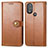 Leather Case Stands Flip Cover Holder S05D for Motorola Moto G Power (2022)