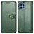 Leather Case Stands Flip Cover Holder S05D for Motorola Moto X40 5G Green