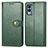 Leather Case Stands Flip Cover Holder S05D for Nokia X30 5G Green