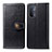 Leather Case Stands Flip Cover Holder S05D for OnePlus Nord N200 5G Black